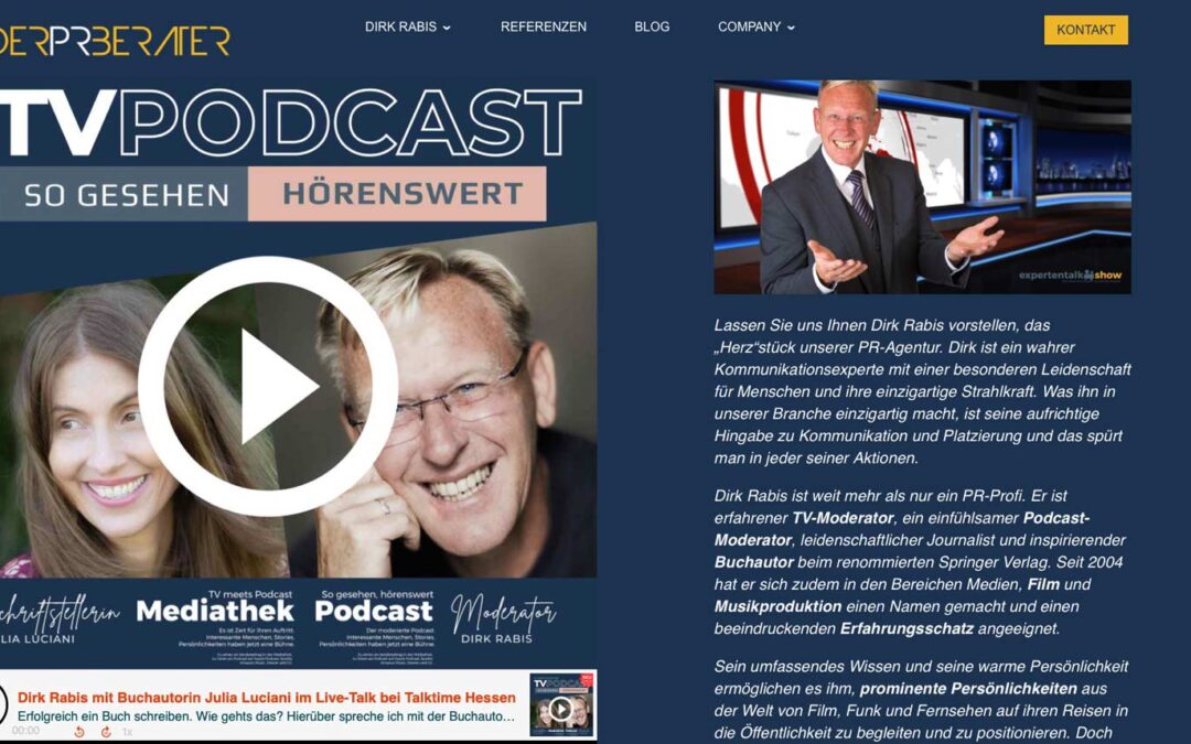 Der PR Berater Beratung TV meets Podcast - Die etwas PR-Strategie von Dirk Rabis