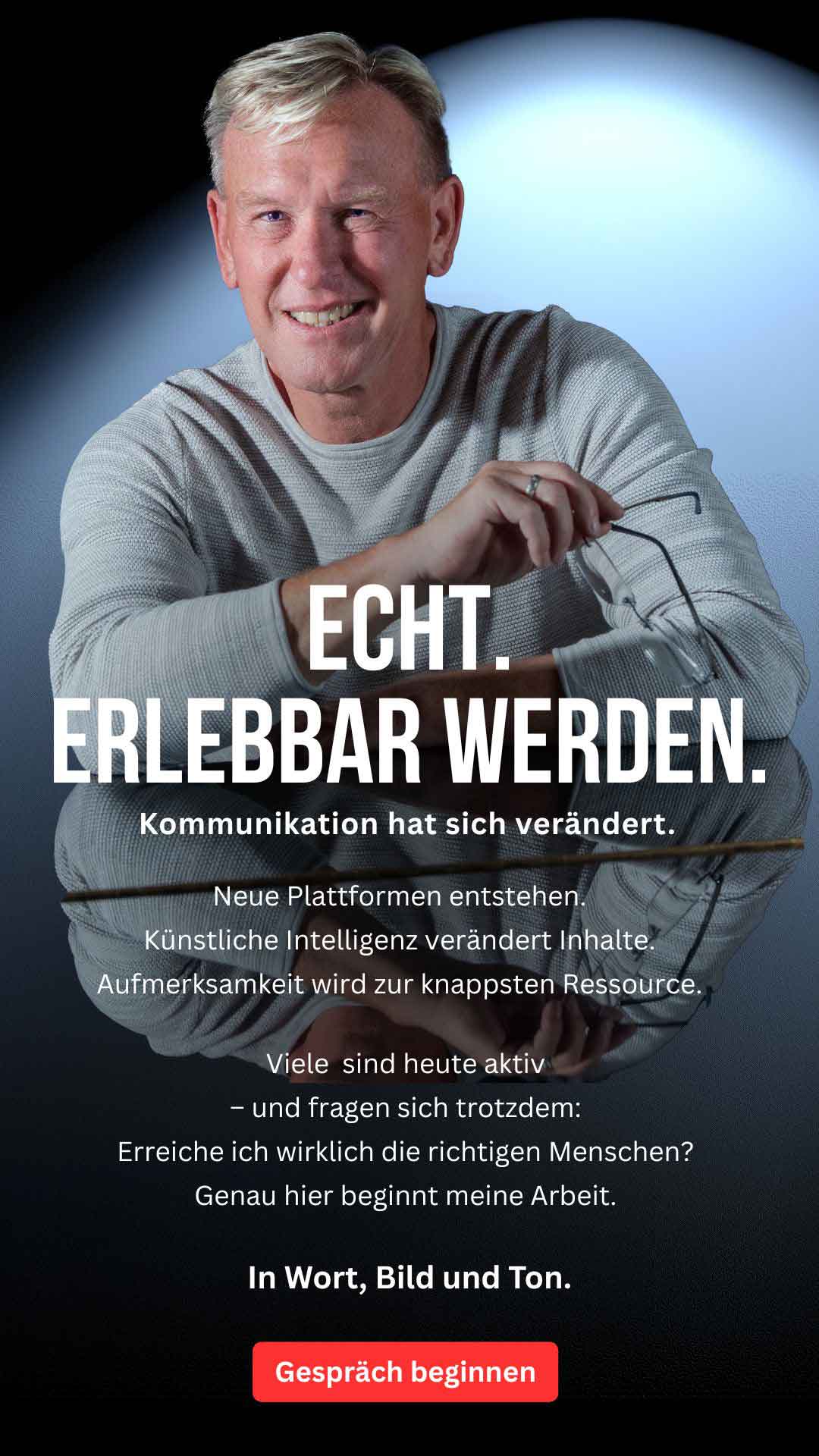 Echt erlebbar werden mit Medienstratege und PR-Berater Dirk Rabis - mobil im Web