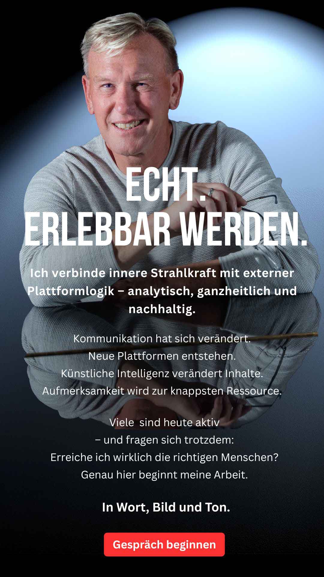 Echt erlebbar werden mit Medienstratege und PR-Berater Dirk Rabis - mobil im Web