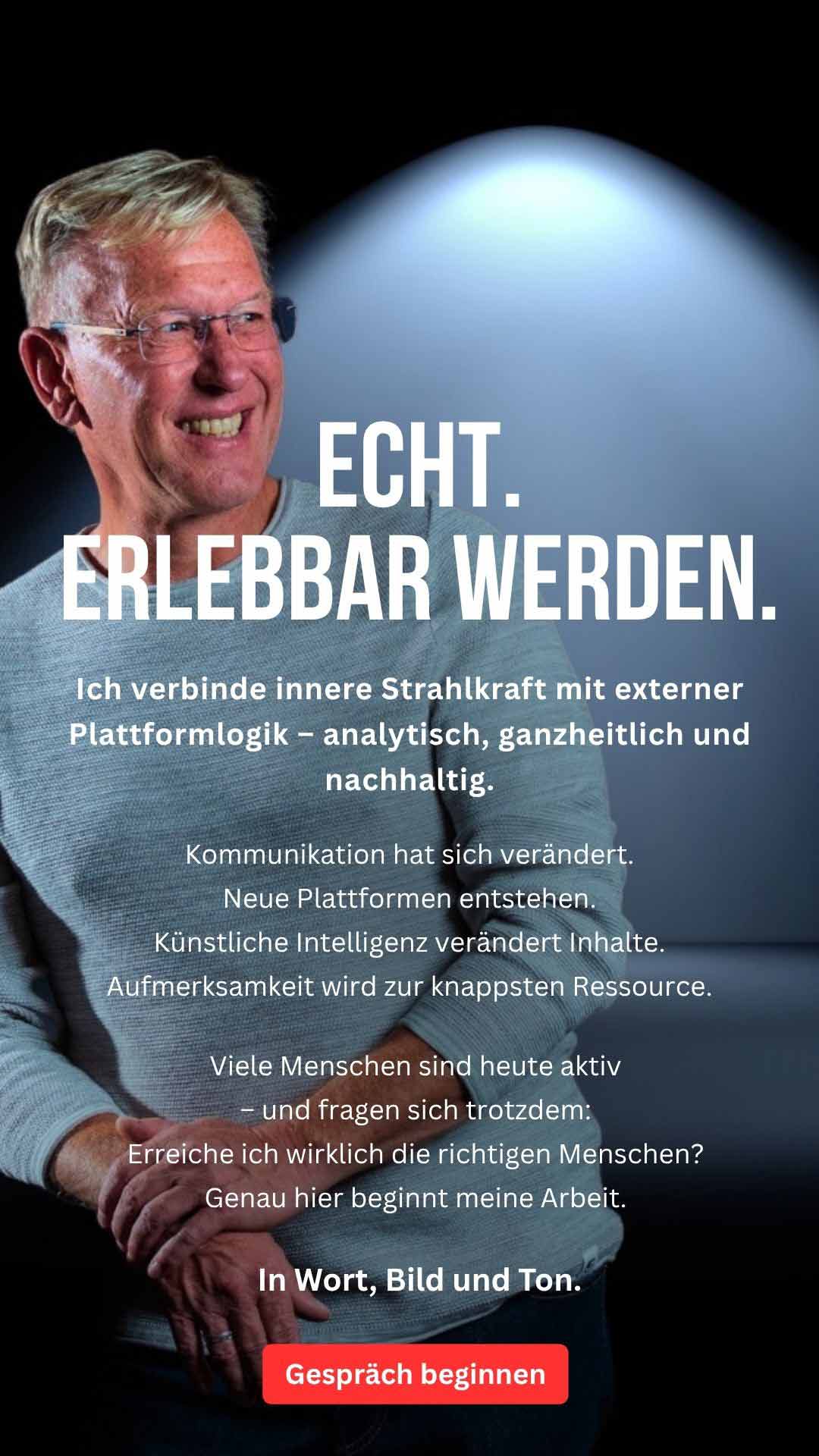 Echt erlebbar werden mit Medienstratege und PR-Berater Dirk Rabis - mobil im Web