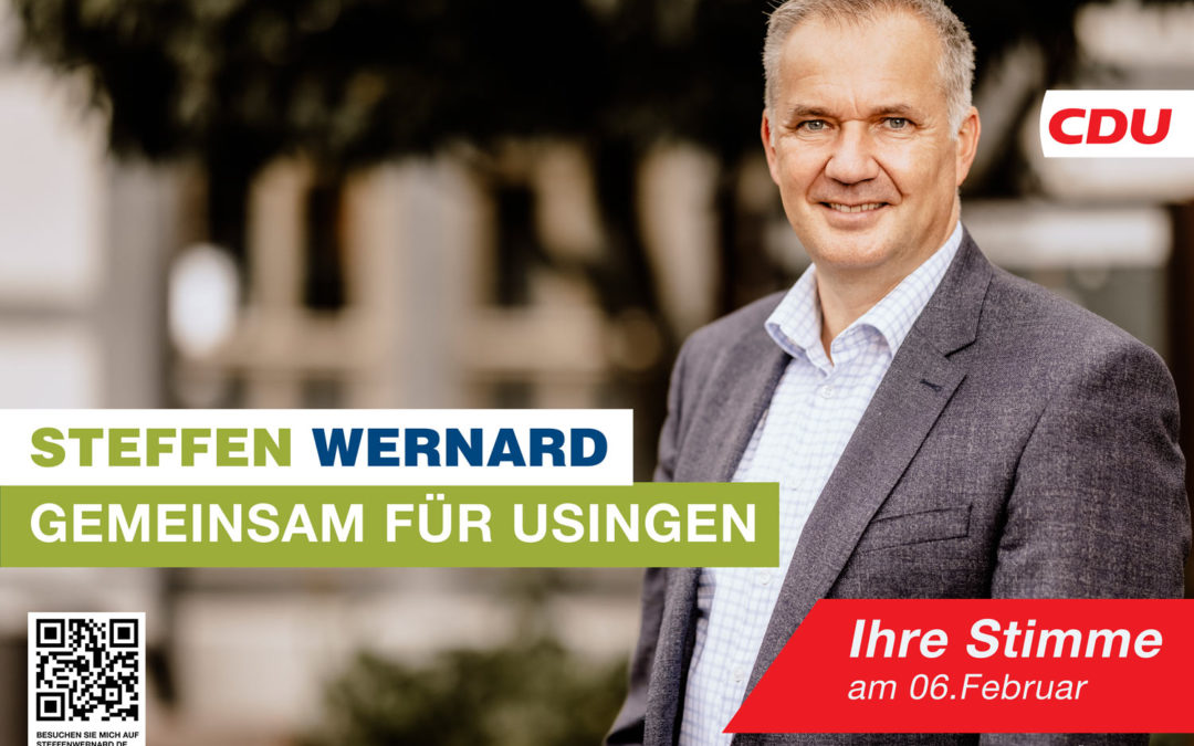 Steffen Wernard Bürgermeister Wahlkampf Wahlplakat Querformat 2021