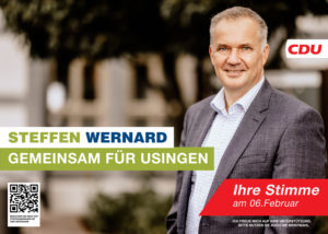 Steffen Wernard Bürgermeister Wahlkampf Wahlplakat Querformat 2021